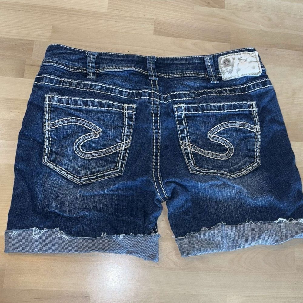 Silver Jeans Dark Blue Denim Suki Jean Shorts 30